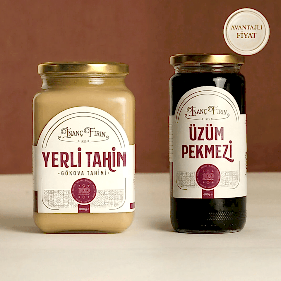 Geleneksel Lezzet İkilisi - 1 Kg Yerli Tahin & 600 gr Üzüm Pekmezi
