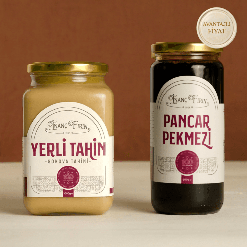 Yöresel Kahvaltı Paketi: 1 Kg Yerli Tahin & 600 gr Pancar Pekmezi