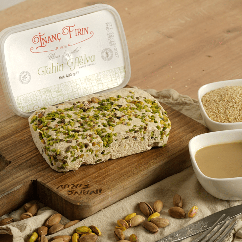 Şeker İlavesiz Fıstıklı Tahin Helvası 400 gr - Hurma Suyu & Bol Fıstık