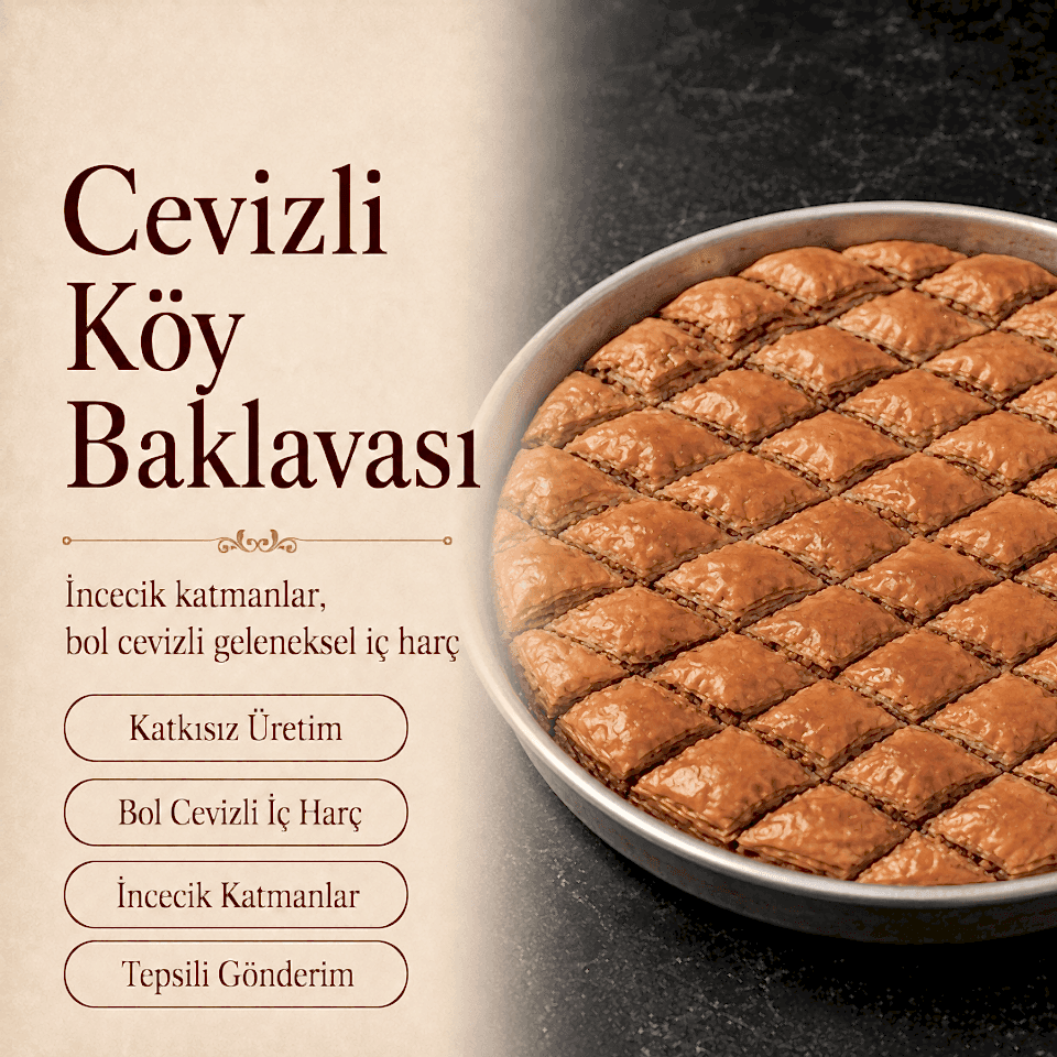 Cevizli Köy Baklavası Tepsi