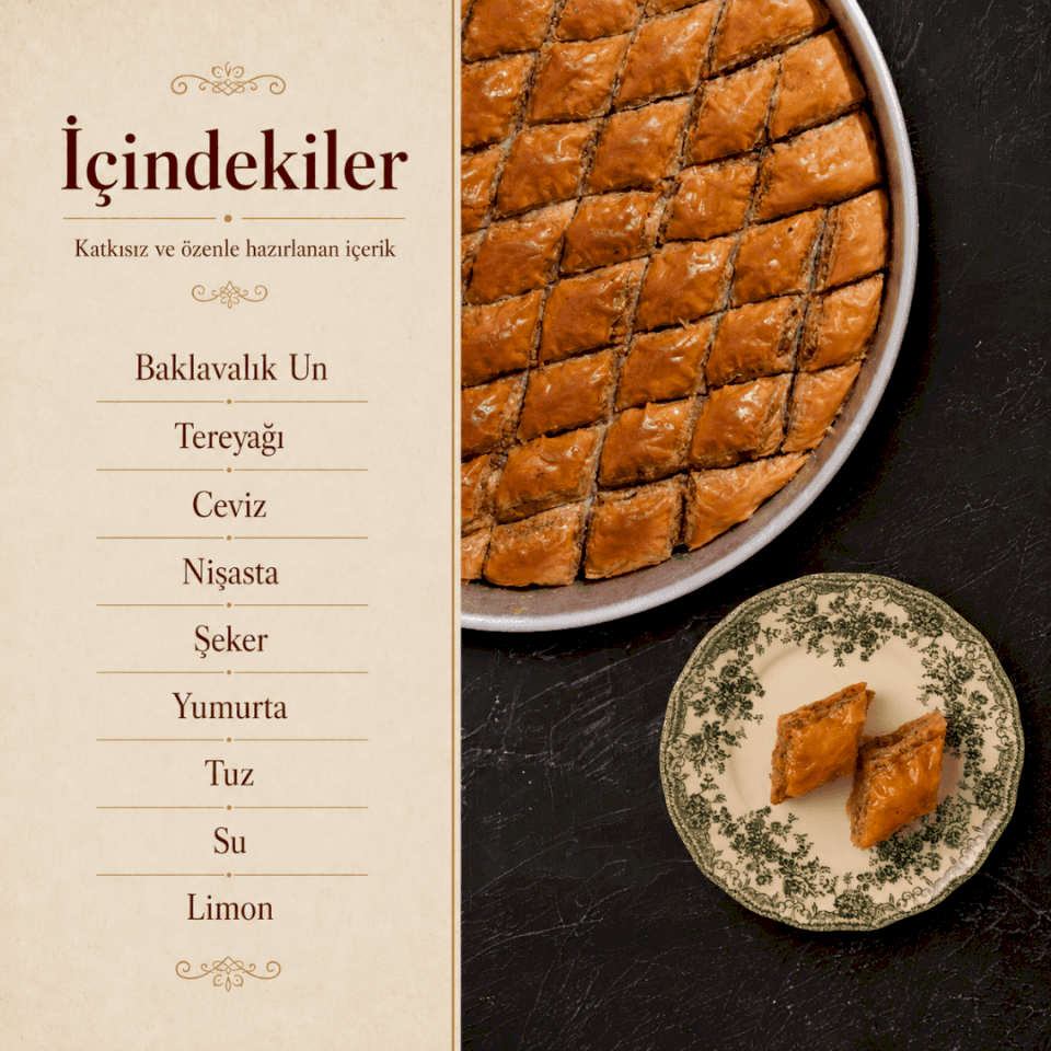 Cevizli Köy Baklavası Tepsi