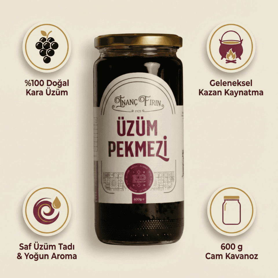 4'lü Pekmez Tadım Seti: Dut, Üzüm, Pancar, Keçiboynuzu - 4 x 600 gr