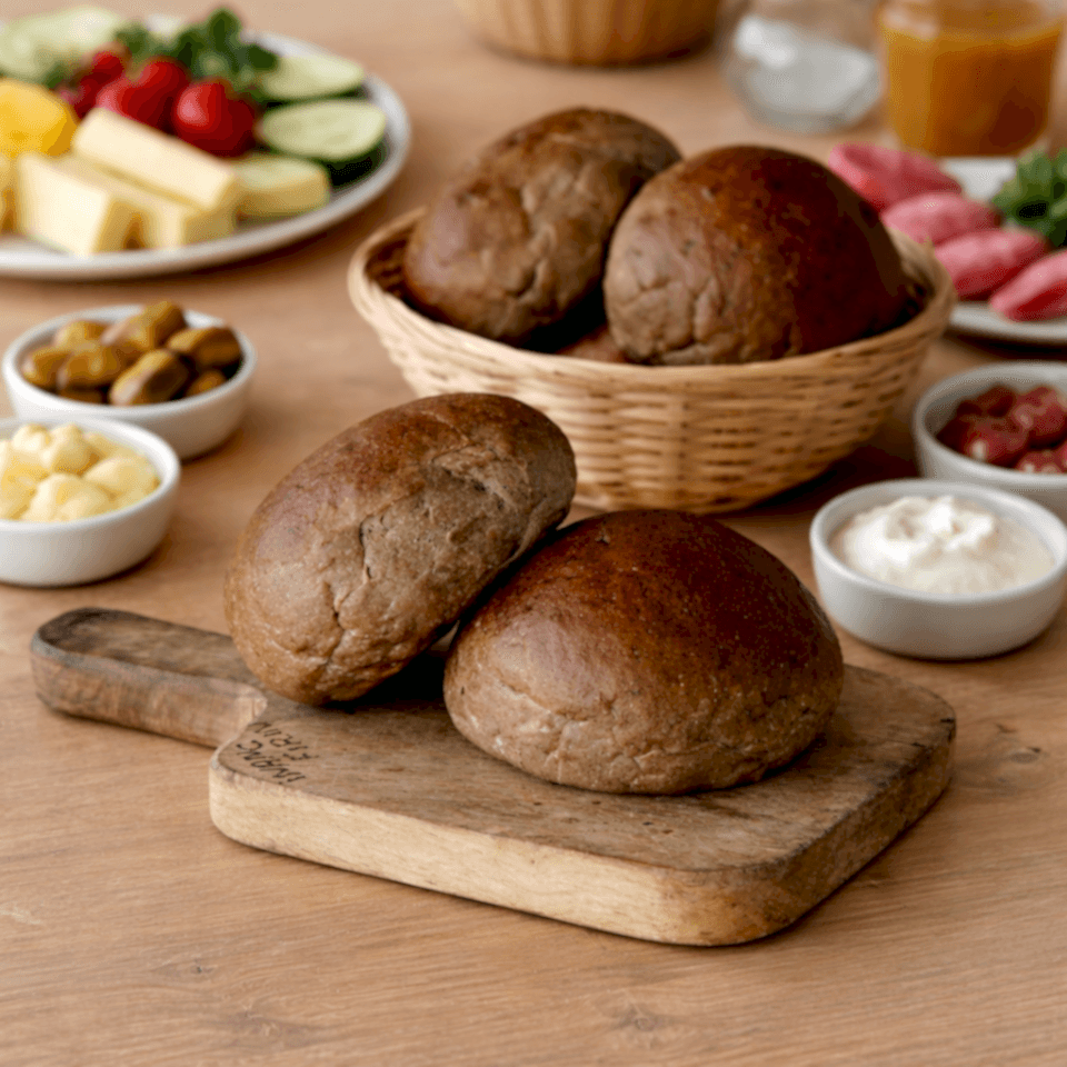 Çavdar Hamburger Ekmeği 6'lı