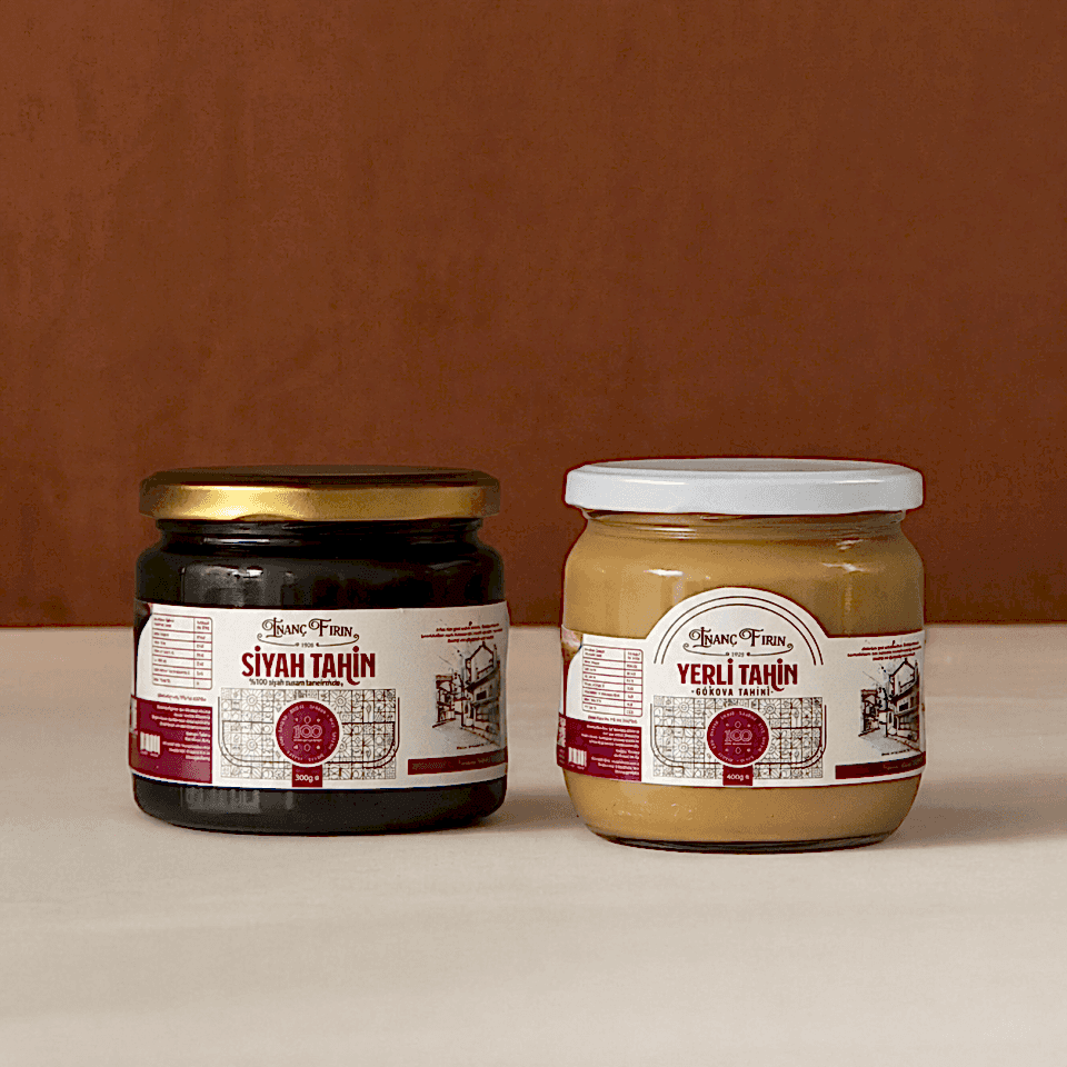 Siyah Tahin 300 gr & Yerli Tahin 400 gr Seti – %100 Susamdan Doğal Tahin Paketi