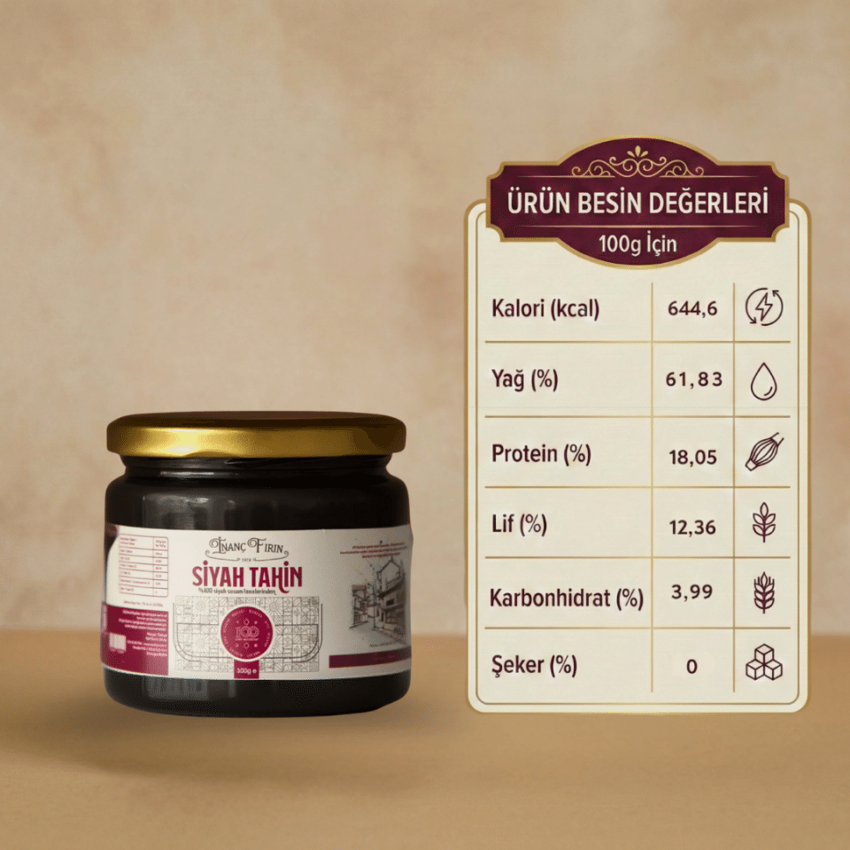 Siyah Tahin 300 gr & Yerli Tahin 400 gr Seti – %100 Susamdan Doğal Tahin Paketi